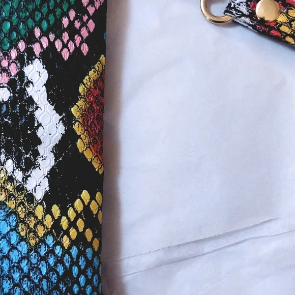 Multicolor Snakeskin Clutch - Picture 5 of 7